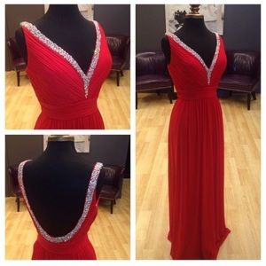 Stunning sparkly prom red dress/Jovani. Size 4.